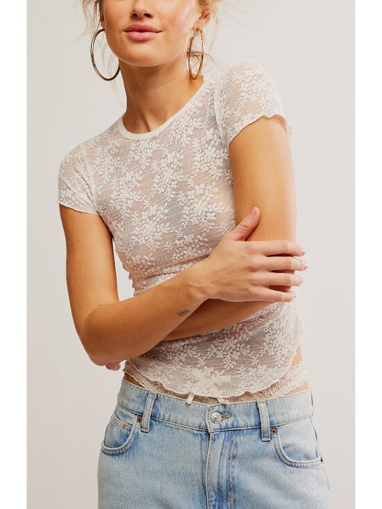Free People Tops - FREE PEOPLE Ready To Go Tee / Ivory